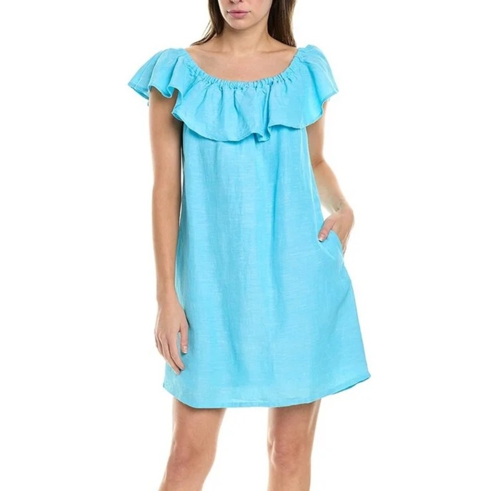Tommy Bahama Light Blue Ruffle Dress